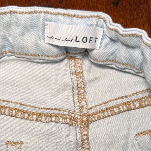 Loft Denim Jeans Curvy Straight Crop 32 (16) - Picture 4 of 8